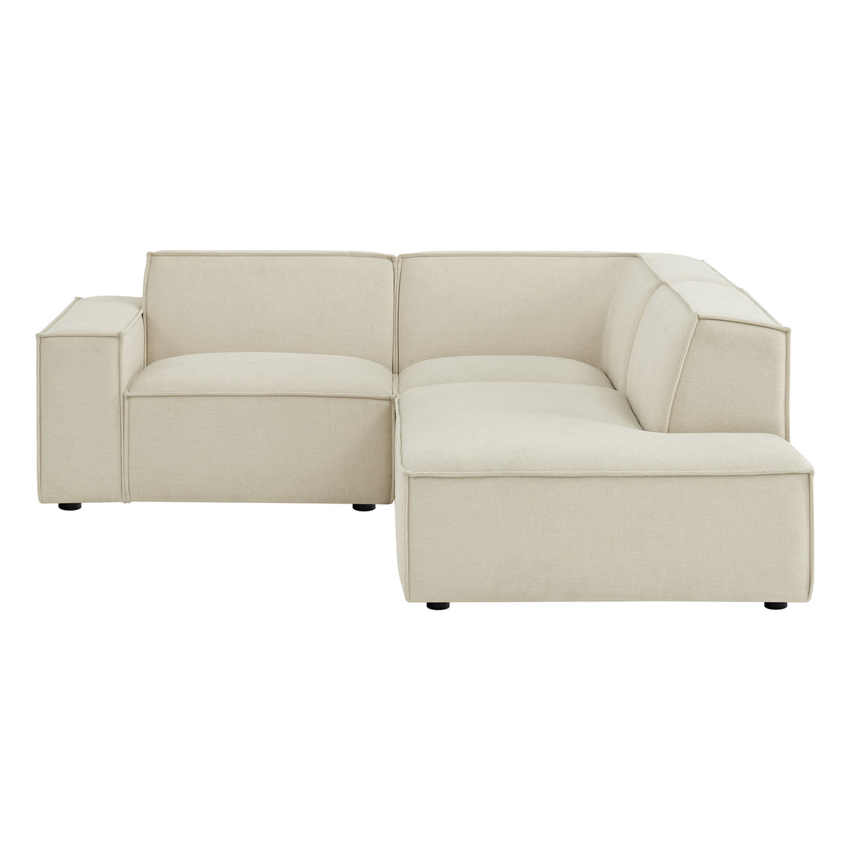 Restore 3-Piece modular L-shaped sectional sofa in ecru performance fabric by Modway on Tampa Home & Garden Store