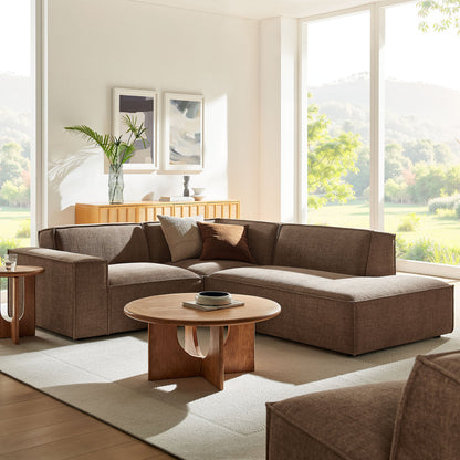 Modway Restore 3-Piece L-shaped sectional sofa in mocha performance fabric on Tampa Home & Garden Store