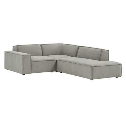 Restore 3-piece modular L-shaped sectional sofa in light gray performance fabric by Modway on Tampa Home & Garden Store