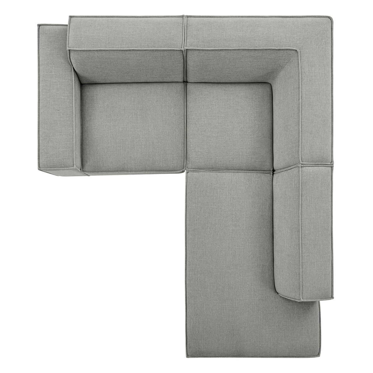 Modway Restore 3-piece modular sectional corner sofa in pewter gray performance fabric on Tampa Home & Garden Store