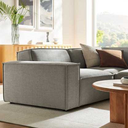 Restore 3-Piece Performance Fabric Modular L-Shaped Sectional Sofa by Modway in pewter EEI-7421 on Tampa Home & Garden Store