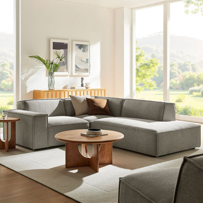 Restore 3-Piece Modular L-Shaped Sectional Sofa in gray performance fabric on Tampa Home & Garden Store