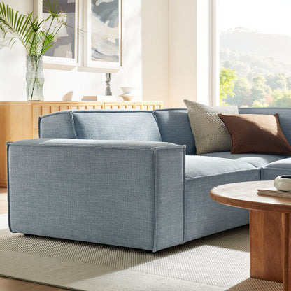 Modway Restore 3-Piece modular L-shaped sectional sofa in Sky blue performance fabric on Tampa Home & Garden Store