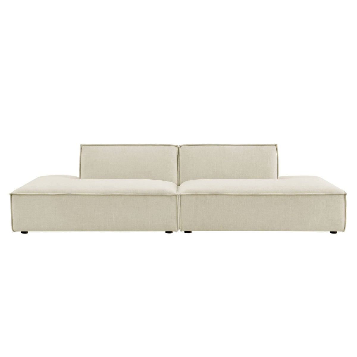 Restore 2-Piece modular loveseat by Modway in ecru performance fabric with back cushions on Tampa Home & Garden Store