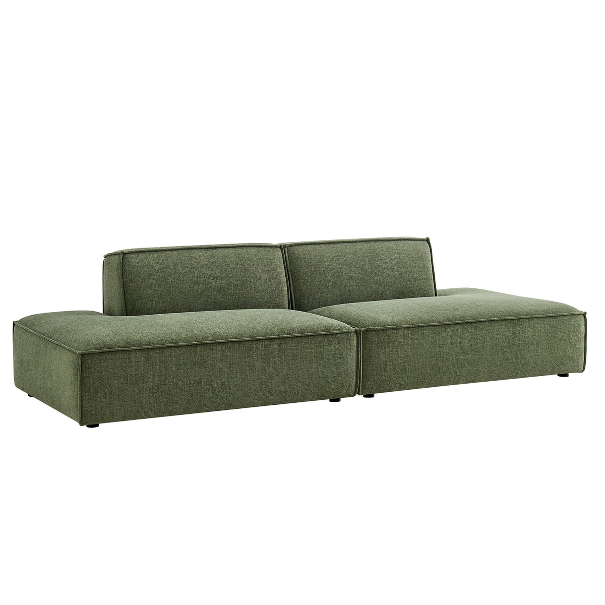 Modway Restore 2-Piece modular loveseat in foliage green performance fabric on Tampa Home & Garden Store
