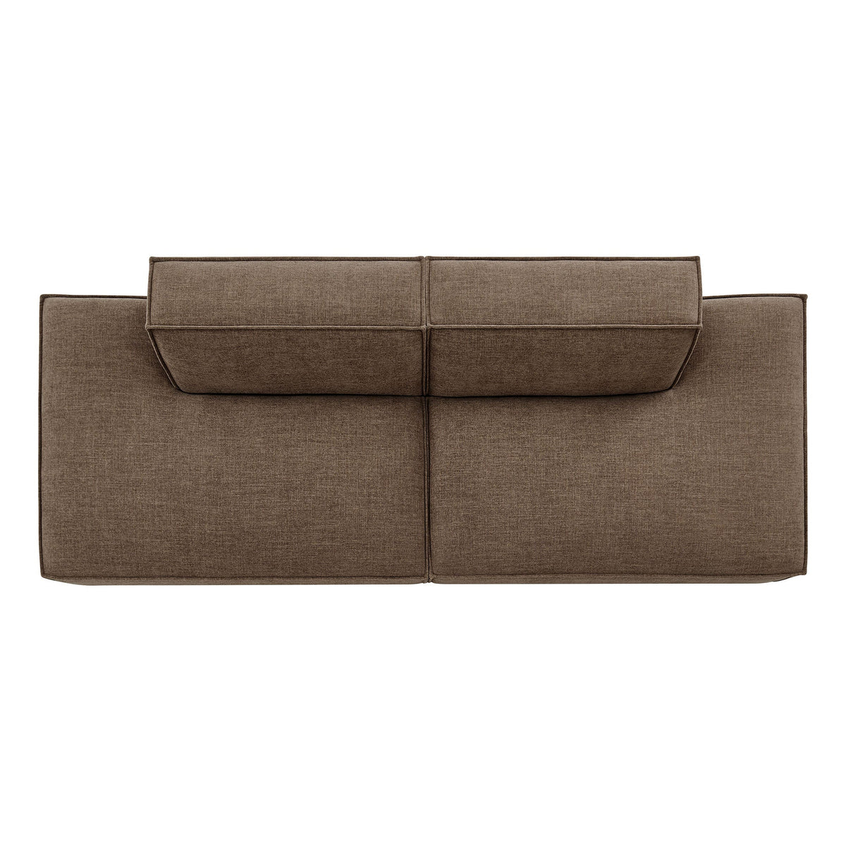 Restore 2-Piece Performance Fabric Upholstered Modular Loveseat in mocha brown by Modway on Tampa Home & Garden Store