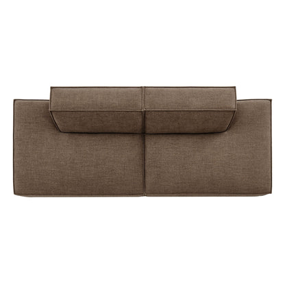 Restore 2-Piece Performance Fabric Upholstered Modular Loveseat in mocha brown by Modway on Tampa Home & Garden Store