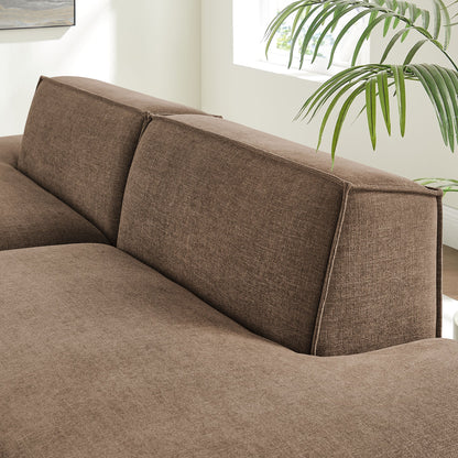 Restore 2-Piece Performance Fabric Modular Loveseat in mocha brown upholstery on Tampa Home & Garden Store