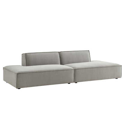 Modway Restore 2-Piece Modular Loveseat in gray performance fabric, two-seat unit on Tampa Home & Garden Store