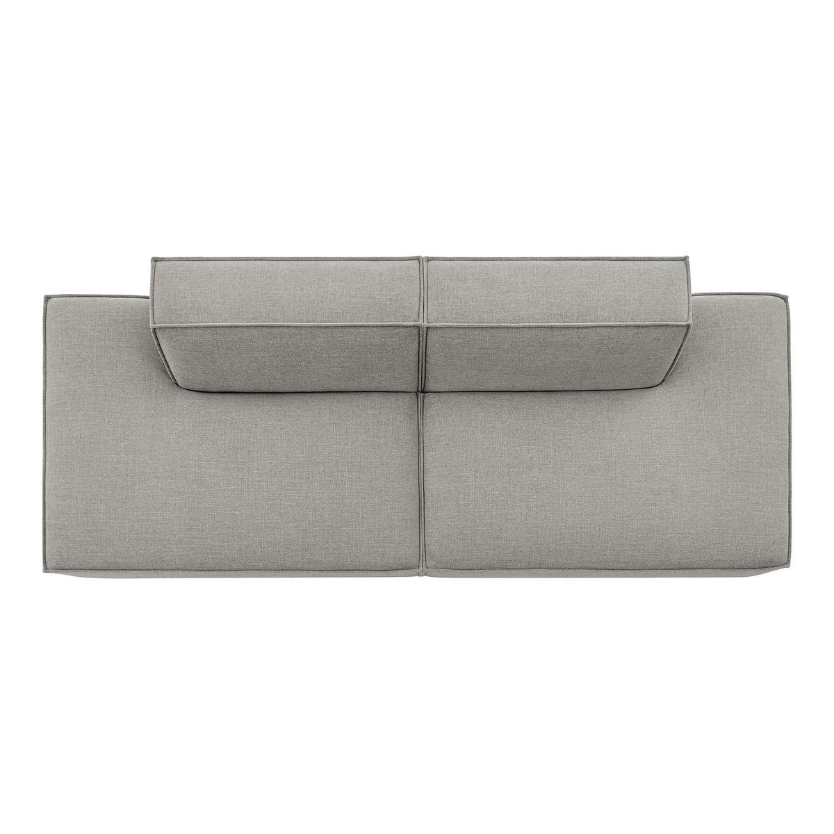 Restore 2-Piece modular loveseat in pewter gray performance fabric on Tampa Home & Garden Store