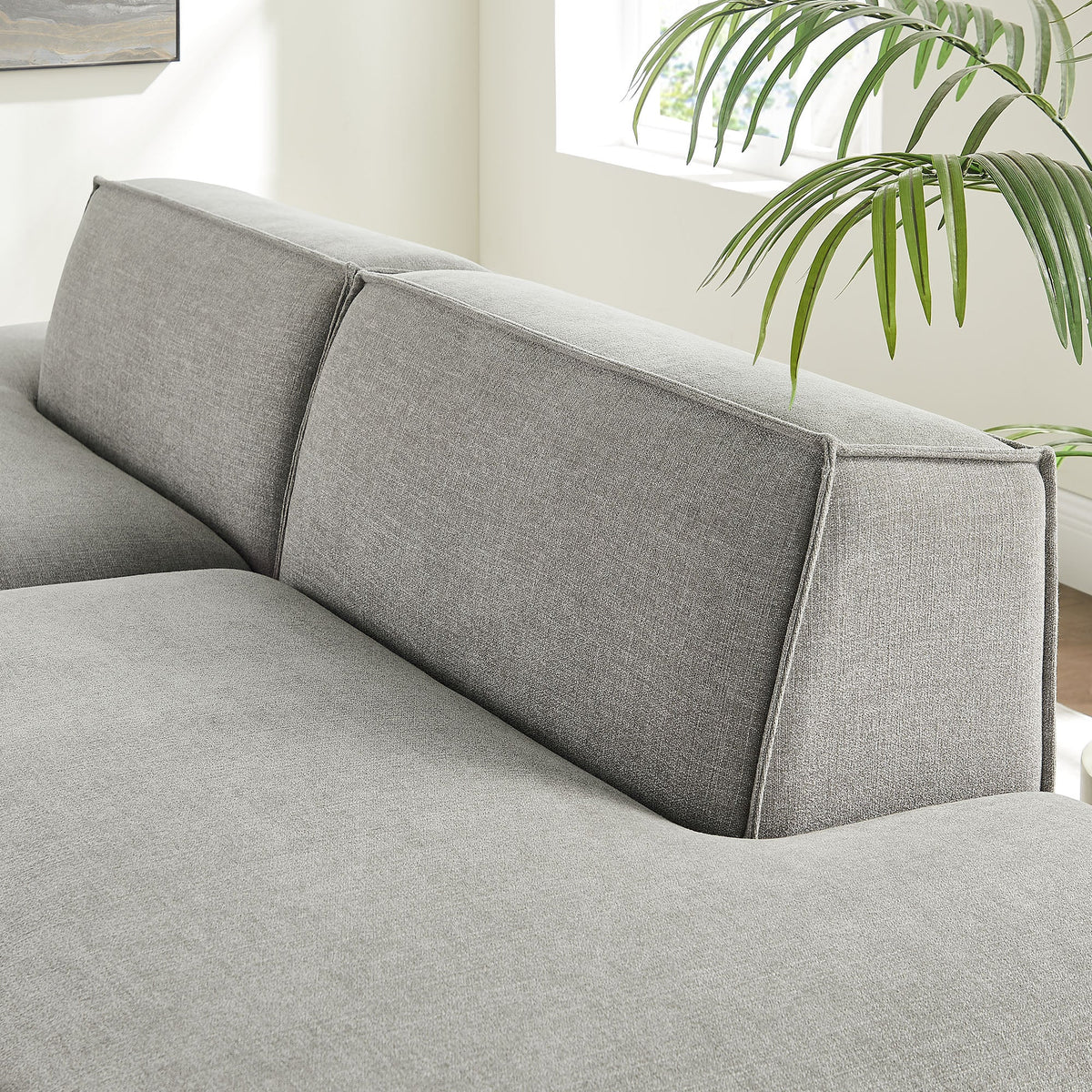 Modway Restore 2-Piece Modular Loveseat in light gray performance fabric on Tampa Home & Garden Store