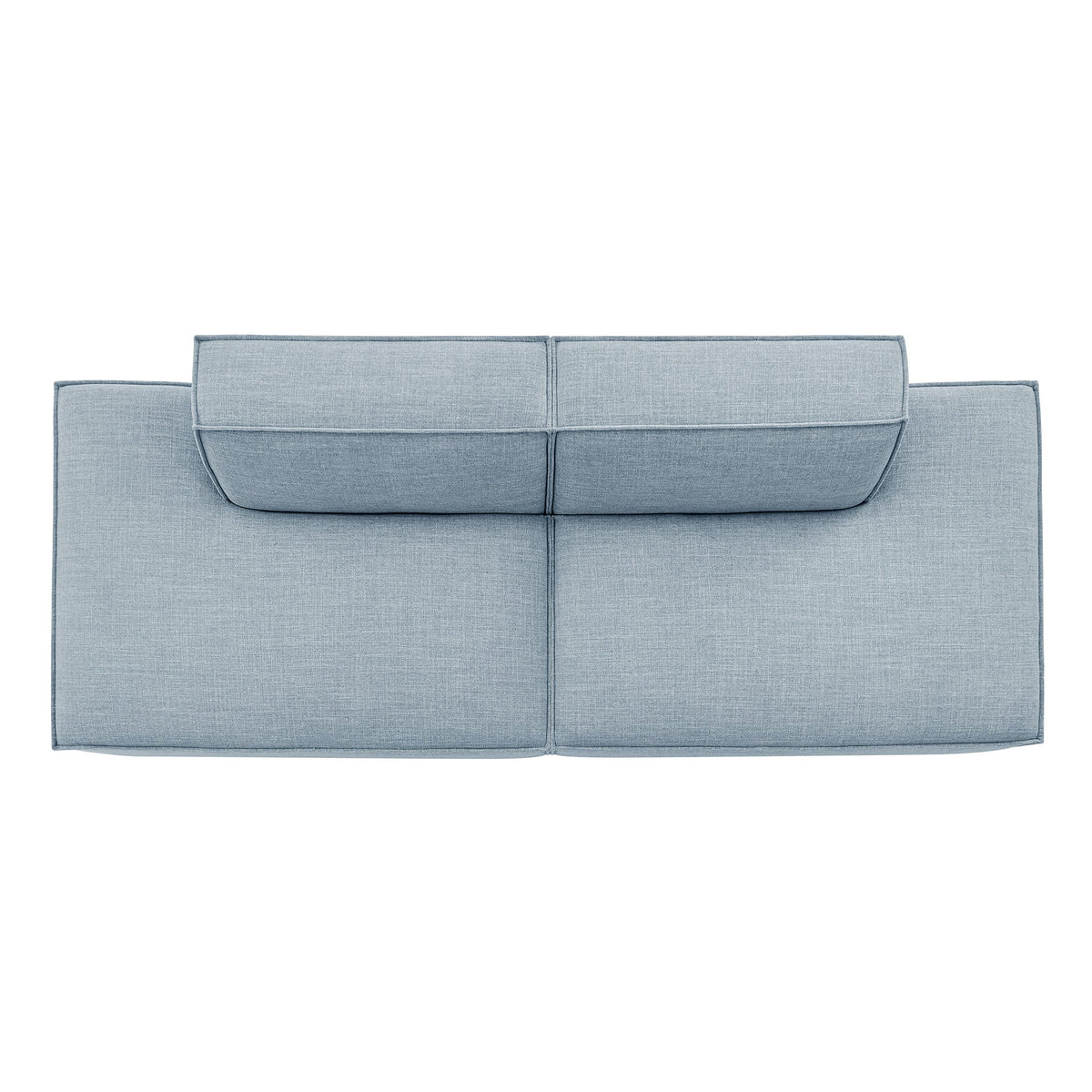 Modway Restore 2-Piece Modular Loveseat in Sky blue performance fabric with cushions on Tampa Home & Garden Store