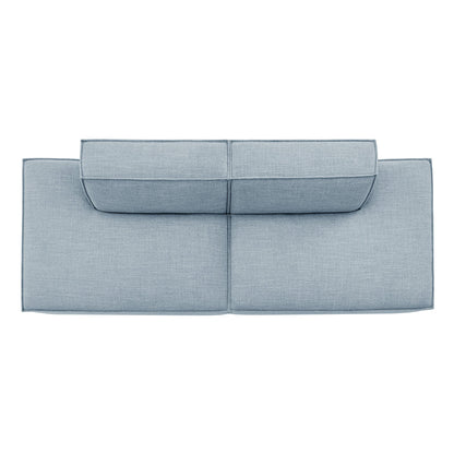 Modway Restore 2-Piece Modular Loveseat in Sky blue performance fabric with cushions on Tampa Home & Garden Store