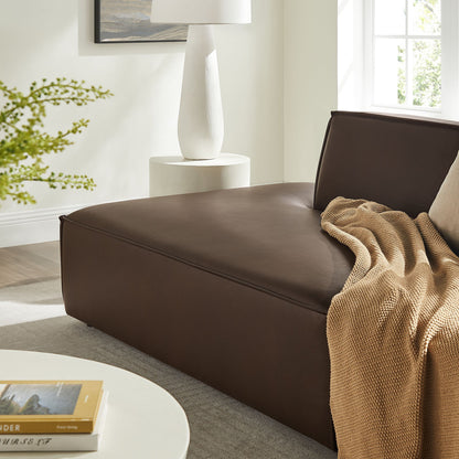 Restore 2-Piece Vegan Leather Modular Loveseat in espresso/toast by Modway on Tampa Home & Garden Store