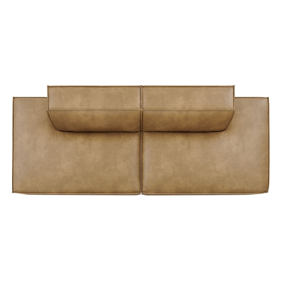 2-piece vegan leather modular loveseat espresso-toast by Modway on Tampa Home & Garden Store