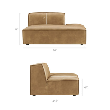 Restore 2-Piece vegan leather modular loveseat by Modway in espresso/toast on Tampa Home & Garden Store
