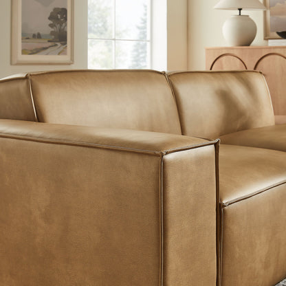Restore 2-Piece vegan leather modular loveseat in espresso toast by Modway on Tampa Home & Garden Store