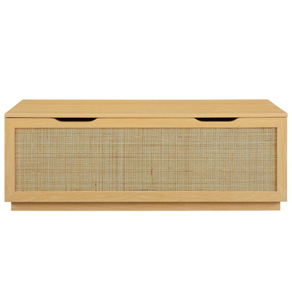 Modway Faux Rattan Storage Bench and Frame