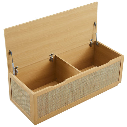 Modway Faux Rattan Storage Bench and Frame