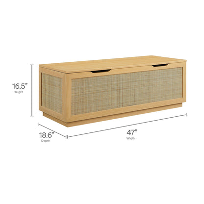Modway Faux Rattan Storage Bench and Frame