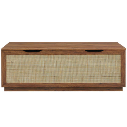 Modway Faux Rattan Storage Bench and Frame