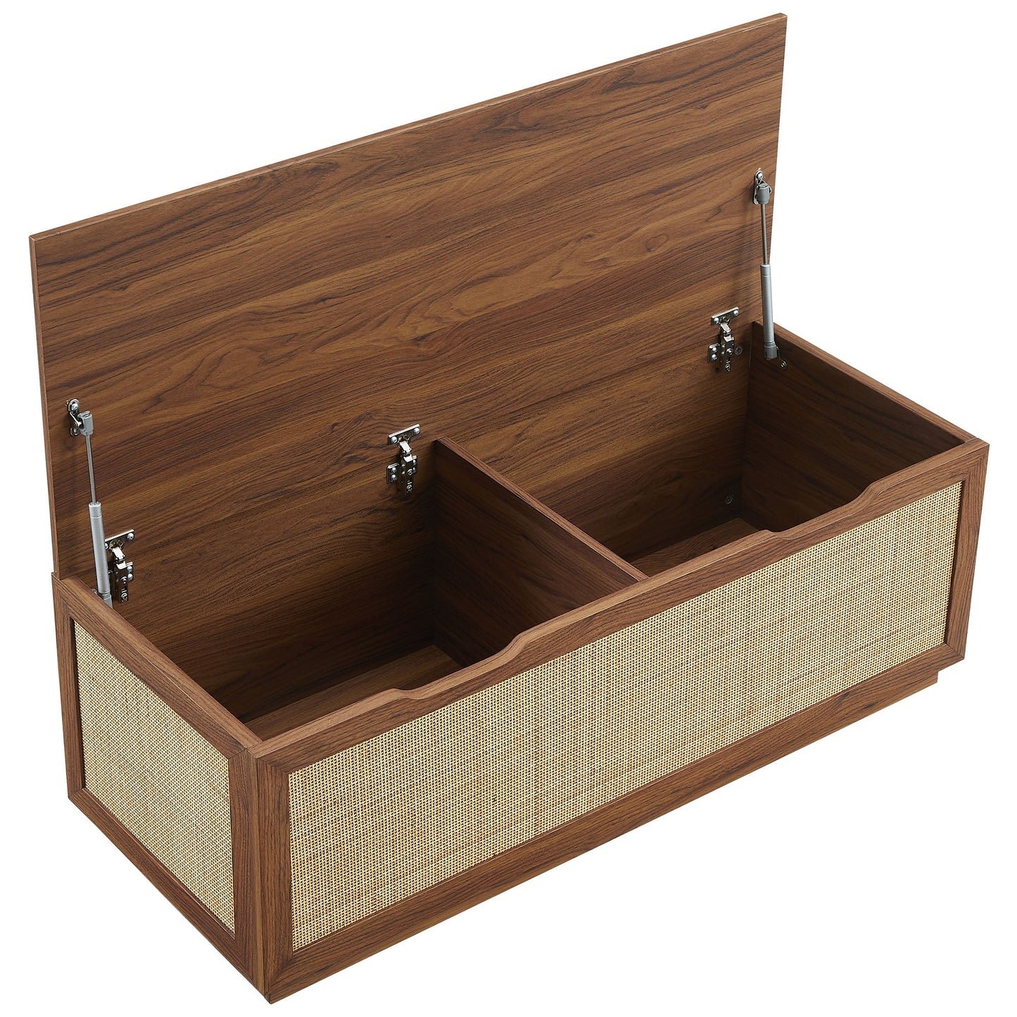 Modway Faux Rattan Storage Bench and Frame