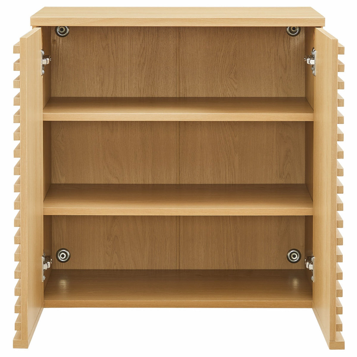 Render wall-mounted bathroom cabinet by Modway in oak finish with open interior storage on Tampa Home & Garden Store