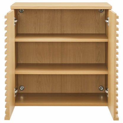 Render wall-mounted bathroom cabinet by Modway in oak finish with open interior storage on Tampa Home & Garden Store