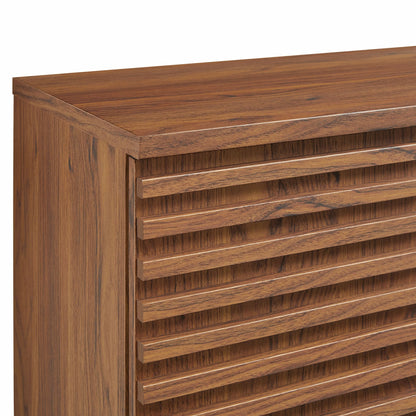 Render wall-mounted bathroom cabinet in walnut finish with horizontal drawers by Modway on Tampa Home & Garden Store
