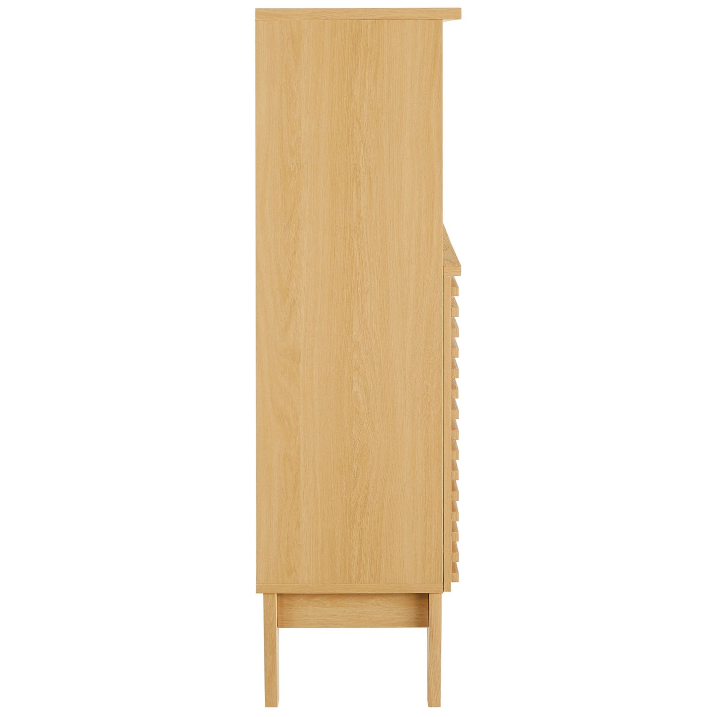 Render freestanding bathroom storage cabinet in light oak wood finish with a bottom drawer on Tampa Home & Garden Store
