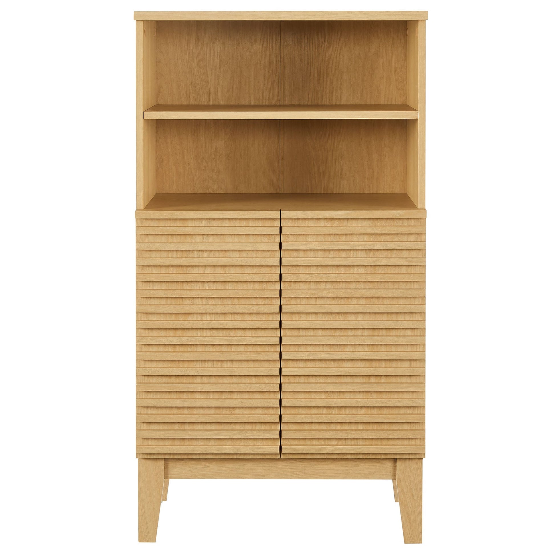 Render Freestanding Bathroom Storage Cabinet by Modway with open shelf and slatted drawers on Tampa Home & Garden Store