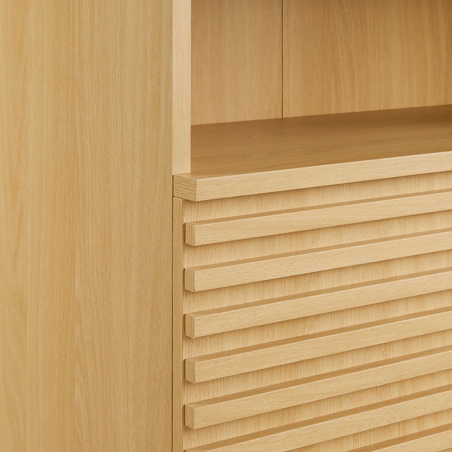 Render Freestanding Bathroom Storage Cabinet in light oak with horizontal pulls by Modway on Tampa Home & Garden Store