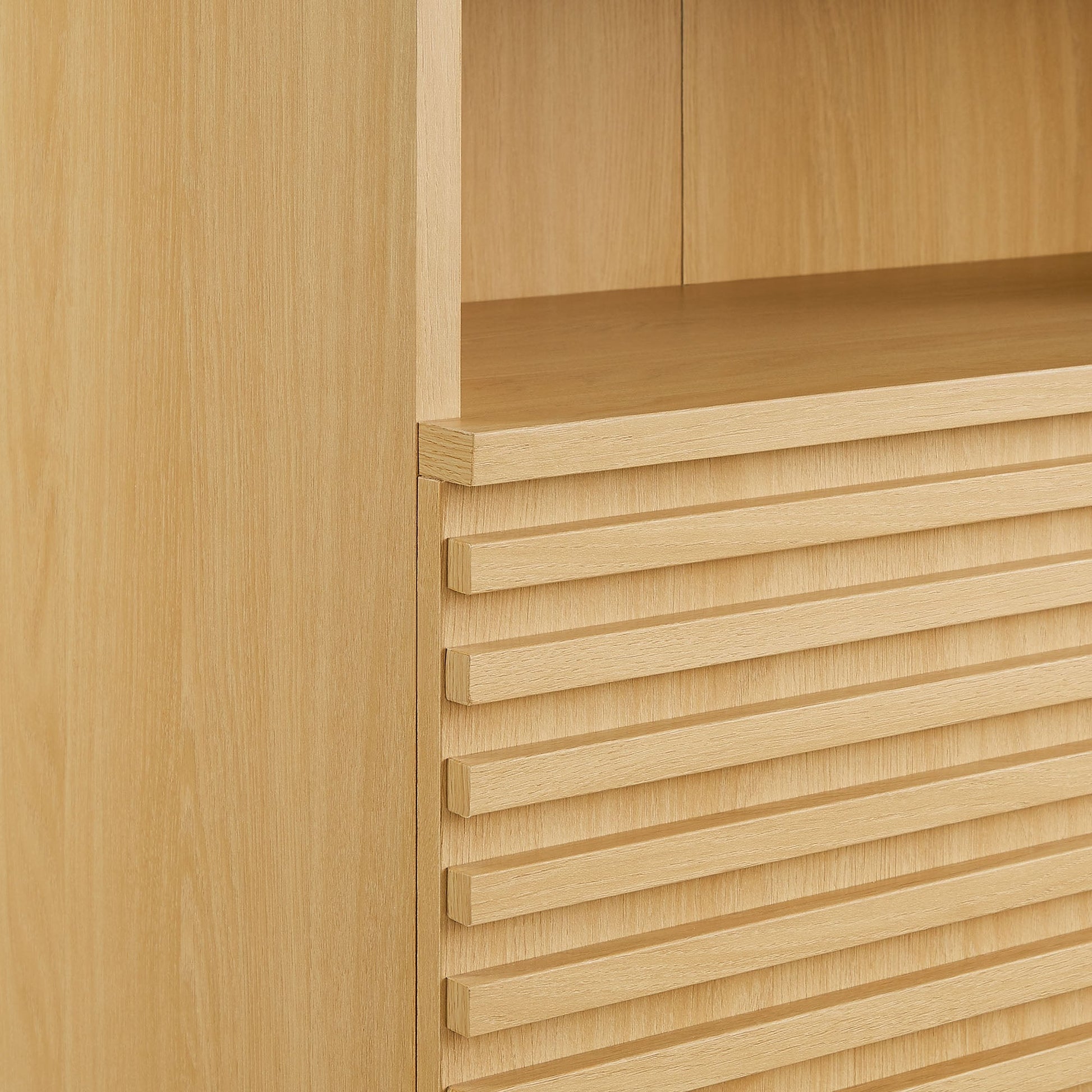 Render Freestanding Bathroom Storage Cabinet in light oak with horizontal pulls by Modway on Tampa Home & Garden Store