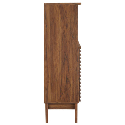 Render Freestanding Bathroom Storage Cabinet by HouseOfZazla in warm wood finish on Tampa Home & Garden Store