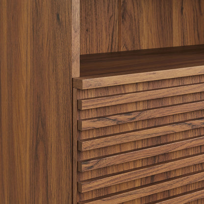 Render Freestanding Bathroom Storage Cabinet in warm walnut wood grain HouseOfZazla on Tampa Home & Garden Store