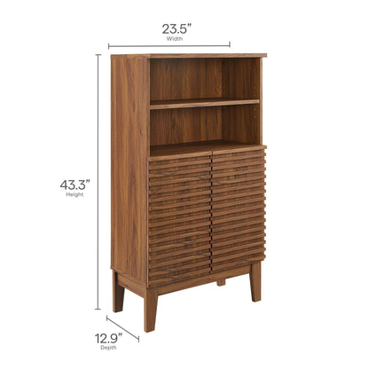 Render freestanding bathroom storage cabinet in walnut wood finish by Modway on Tampa Home & Garden Store