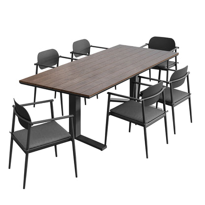 Modway Aeris 7 Piece Outdoor Dining and Chairs