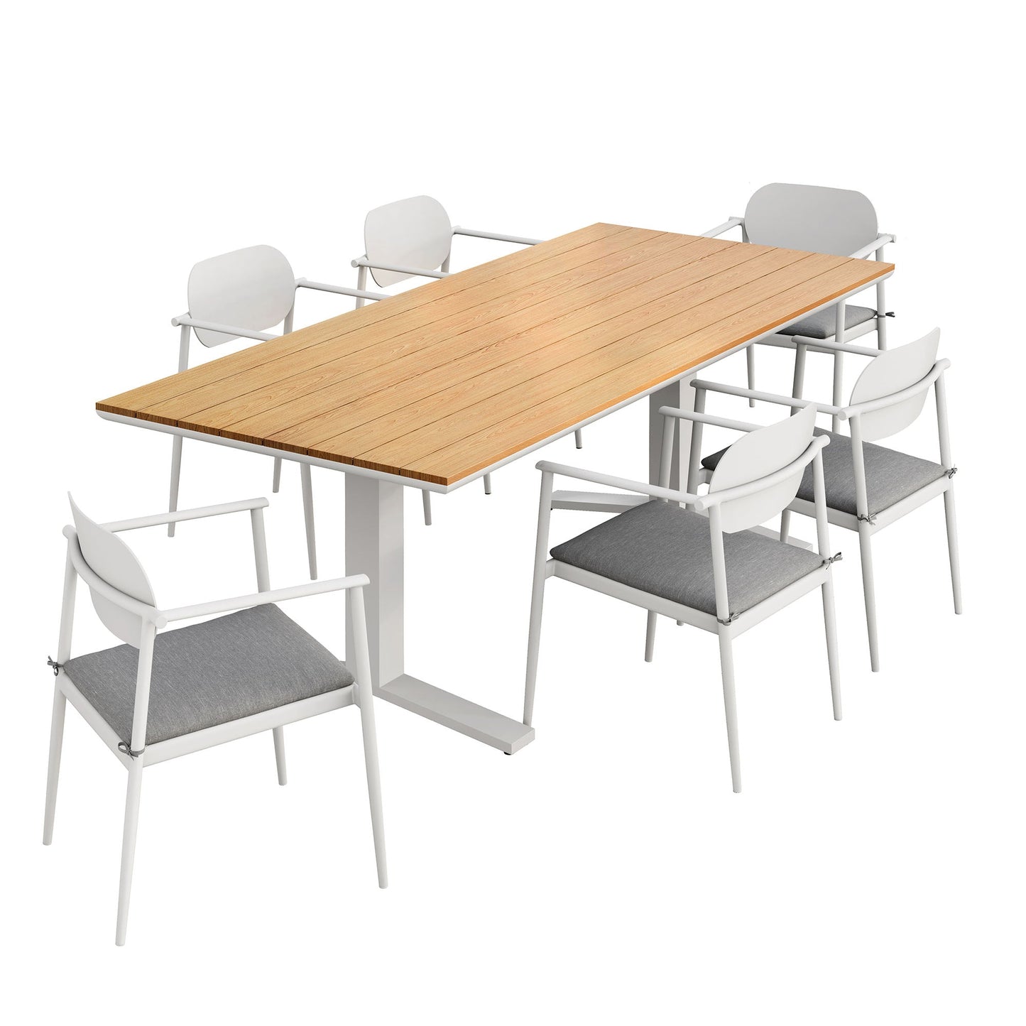Modway Aeris 7 Piece Outdoor Dining and Chairs
