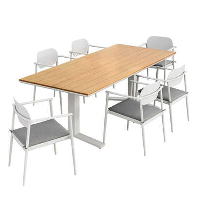 Modway Aeris 7 Piece Outdoor Dining and Chairs