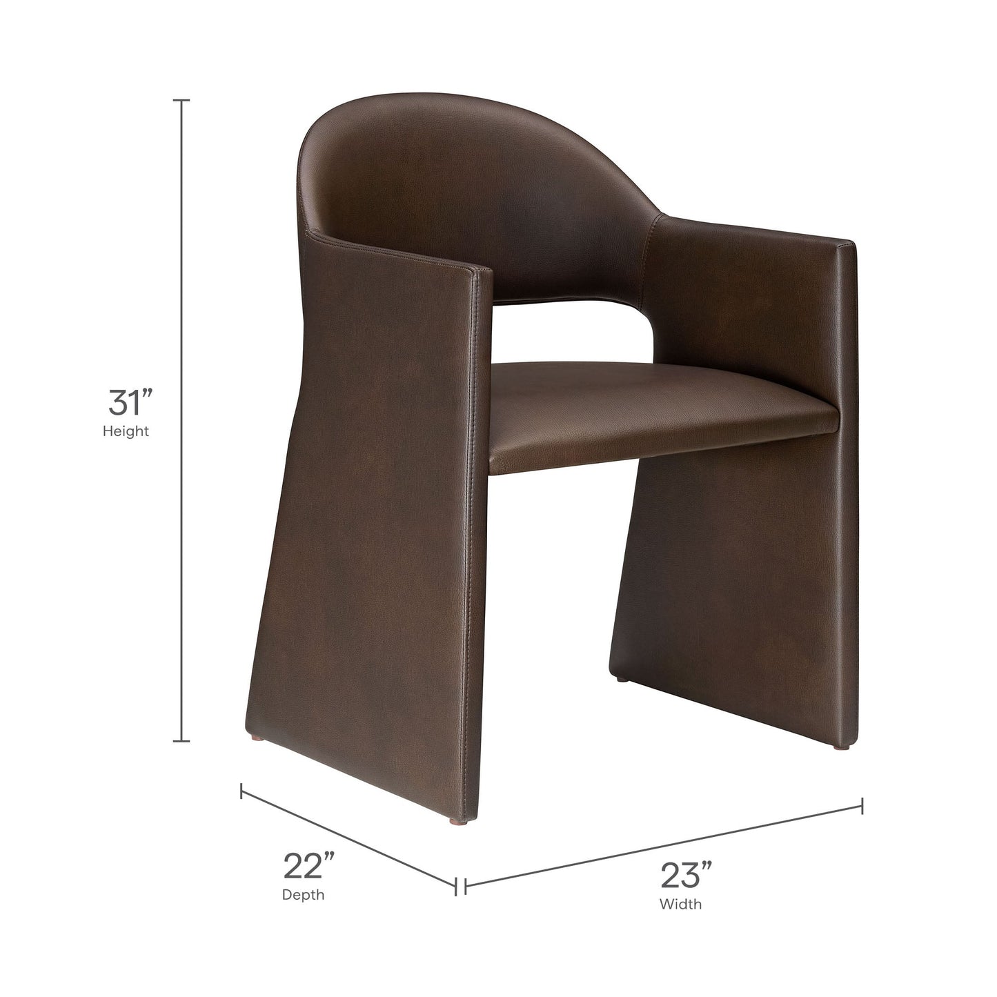 the Talia Vegan Leather Dining Chair by Modway