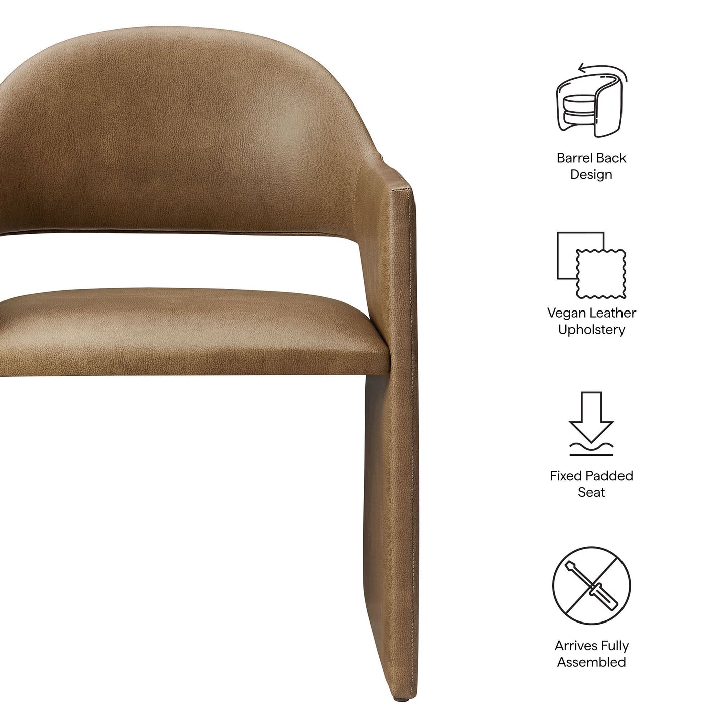 the Talia Vegan Leather Dining Chair by Modway