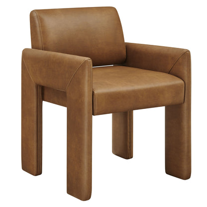 Daven Vegan Leather Dining Armchair for Home