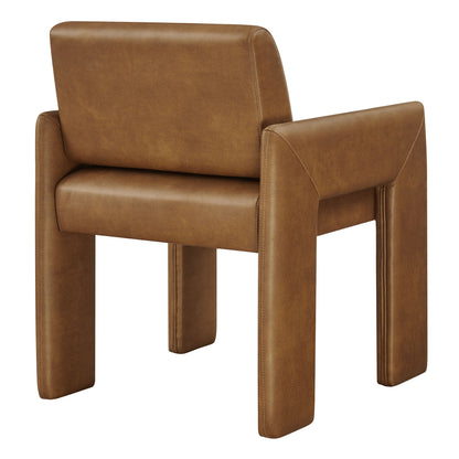 Daven Vegan Leather Dining Armchair for Home