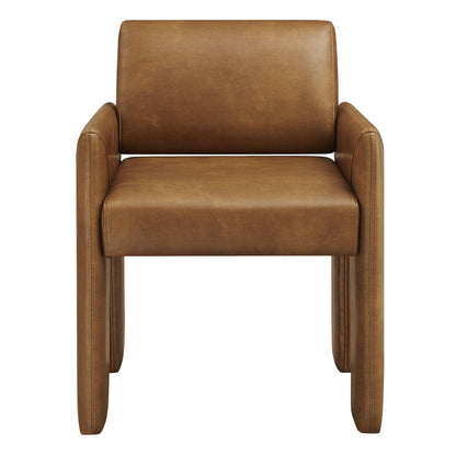 Daven Vegan Leather Dining Armchair for Home