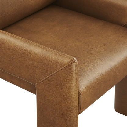 Daven Vegan Leather Dining Armchair for Home