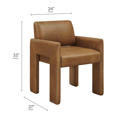 Daven Vegan Leather Dining Armchair for Home