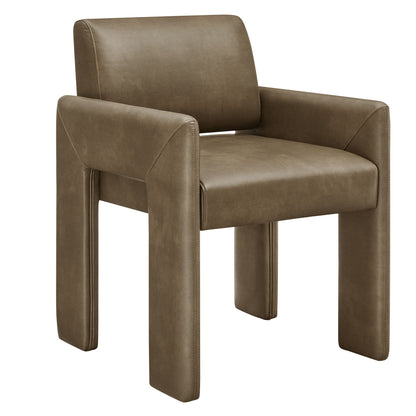 Daven Vegan Leather Dining Armchair for Home