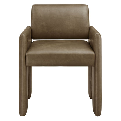Daven Vegan Leather Dining Armchair for Home