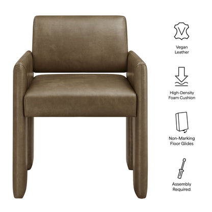Daven Vegan Leather Dining Armchair for Home