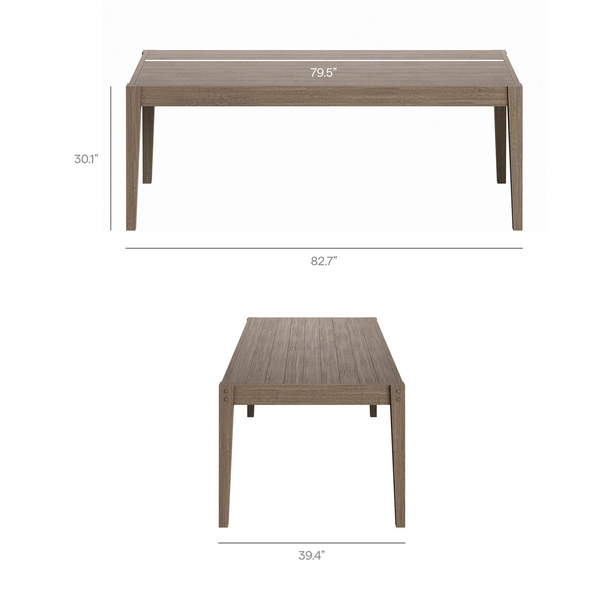 Northlake 7-Piece outdoor teak dining set by Modway; rectangular teak table in natural finish on Tampa Home & Garden Store